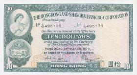 Hongkong P.182h 10 Dollars 1979 (1) 