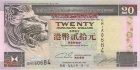 Hongkong P.201b 20 Dollars 1996 (1) 