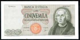 Italien / Italy P.098b 5000 Lire 1968 (1) 