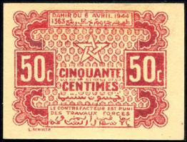 Marokko / Morocco P.41 50 Centimes 1944 (1/1-) 