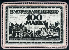 Bielefeld GP.21af 100 Mark 1921 Leinen (1) Borte, mit Stempel 