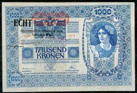Österreich / Austria P.058 1000 Kronen 1902 (1919) (1) 