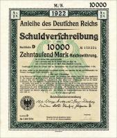 Anleihe des Deutschen Reiches 10.000 Mark 1922 (2) 