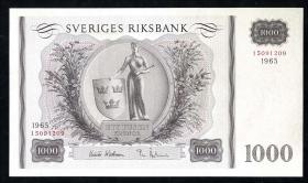 Schweden / Sweden P.46d 1000 Kronen 1965 (3+) 
