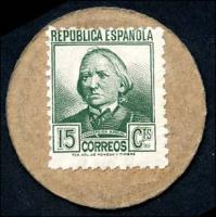 Spanien / Spain P.096y 15 Centimos (1938) (1) 