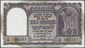 Indien / India P.040b 10 Rupien (1962-67) (1) 