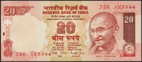 Indien / India P.089A 20 Rupien (2002-) 