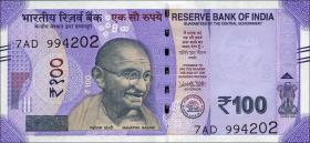 Indien / India P.112a 100 Rupien 2018 (1) 