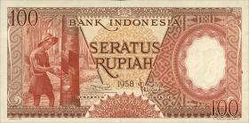 Indonesien / Indonesia P.059 100 Rupien 1958 (1) 