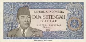 Indonesien / Indonesia P.081a 2 1/2 Rupien 1964 (1) 
