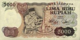 Indonesien / Indonesia P.120 5000 Rupien 1980 (1) 