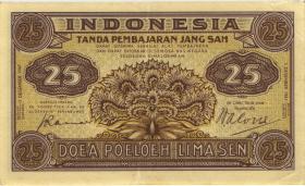 Indonesien / Indonesia P.032 25 Sen 1947 (2) 