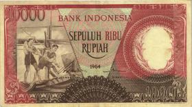 Indonesien / Indonesia P.099 10.000 Rupien 1964 (3+) 