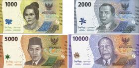 Indonesien / Indonesia P.162-165 1.000 - 10.000 Rupien 2022 (1) 