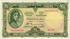 Irland / Ireland P.64c 1 Pound 1971 (2) 