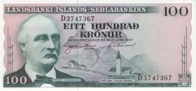 Island / Iceland P.40 100 Kronen L. 1957 (1) 