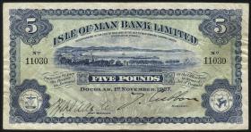 Insel Man / Isle of Man P.05 5 Pounds 1927 (3) 