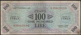 Italien / Italy P.M21b 100 Lire 1943 A (3-) 