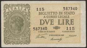 Italien / Italy P.030a 2 Lire 1944 (2) 