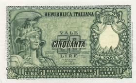 Italien / Italy P.091a 50 Lire 1951 (2) 