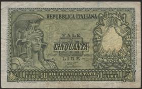 Italien / Italy P.091a 50 Lire 1951 (3) 