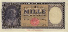 Italien / Italy P.088b 1000 Lire 1949 (2) 