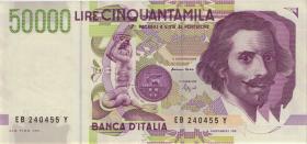 Italien / Italy P.116b 50000 Lire 1992 (1-) 