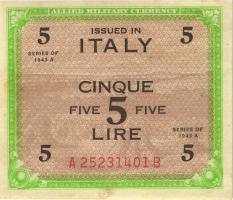 Italien / Italy P.M18b 5 Lire 1943 A (2) 