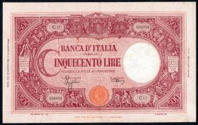Italien / Italy P.070a 500 Lire 23.8.1943 (3+) 