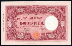 Italien / Italy P.070a 500 Lire 8.10.1943 (2) 