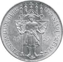 J.338 • 3 Reichsmark Meißen 1929 