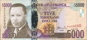 Jamaika / Jamaica P.087a 5000 Dollars 2009 (1) 