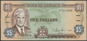 Jamaika / Jamaica P.070b 5 Dollars 1987 (1) 