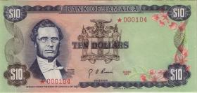 Jamaika / Jamaica P.62 10 Dollars 1977 Specimen * Serie (1/1-) 