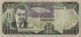 Jamaika / Jamaica P.074b 100 Dollars 1987 (1) 