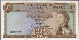 Jersey P.07 10 Shillings (1963) Serie B(1) 