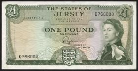 Jersey P.08a 1 Pound (1963) Serie C (1-) 
