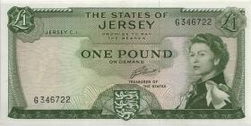 Jersey P.08b 1 Pound (1963) Serie G (1) 