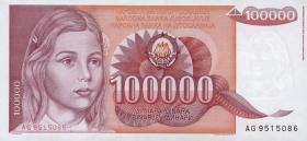 Jugoslawien / Yugoslavia P.097 100.000 Dinara 1989 (1) 