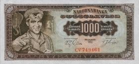 Jugoslawien / Yugoslavia P.075a 1000 Dinara 1963 (1) 