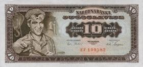 Jugoslawien / Yugoslavia P.078a 10 Dinara 1965 (1) 