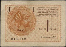 Jugoslawien / Yugoslavia P.012 1 Dinar (1919) (3) 