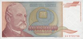 Jugoslawien / Yugoslavia P.137 500.000.000.000 Dinara 1993 (1) 