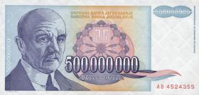 Jugoslawien / Yugoslavia P.134 500.000.000 Dinara 1993 (1) 