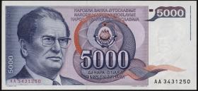 Jugoslawien / Yugoslavia P.093x 5000 Dinara 1985 (1) 