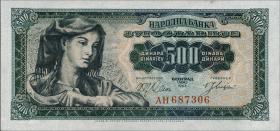 Jugoslawien / Yugoslavia P.074a 500 Dinara 1963 (1) 