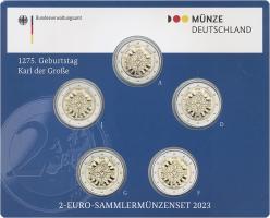 Deutschland 2-Euro-Sammlermünzenset 2023 Karl der Große stg 