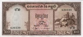 Kambodscha / Cambodia P.05d 20 Riels (1956-75) (1) 