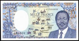 Kamerun / Cameroun P.26a 1000 Francs 1987 (1) 