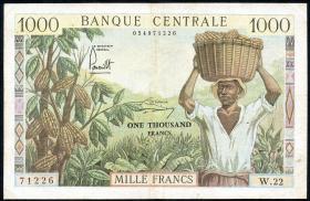 Kamerun / Cameroun P.12 1000 Francs (1962) (3) 